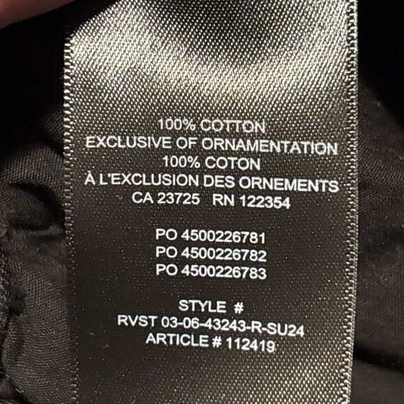 Aritzia TNA Supply Cargo Pants Adjustable Waist Women's Size Medium Black - Picture 15 of 15